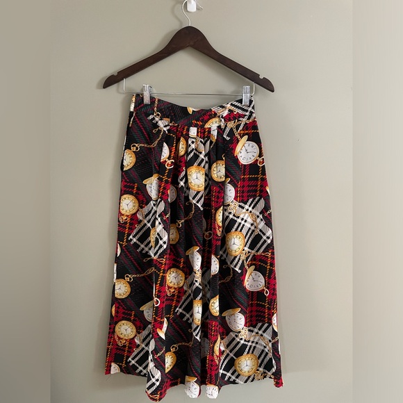 Jones NY Vintage Clocks Print Maxi: - Picture 3 of 4